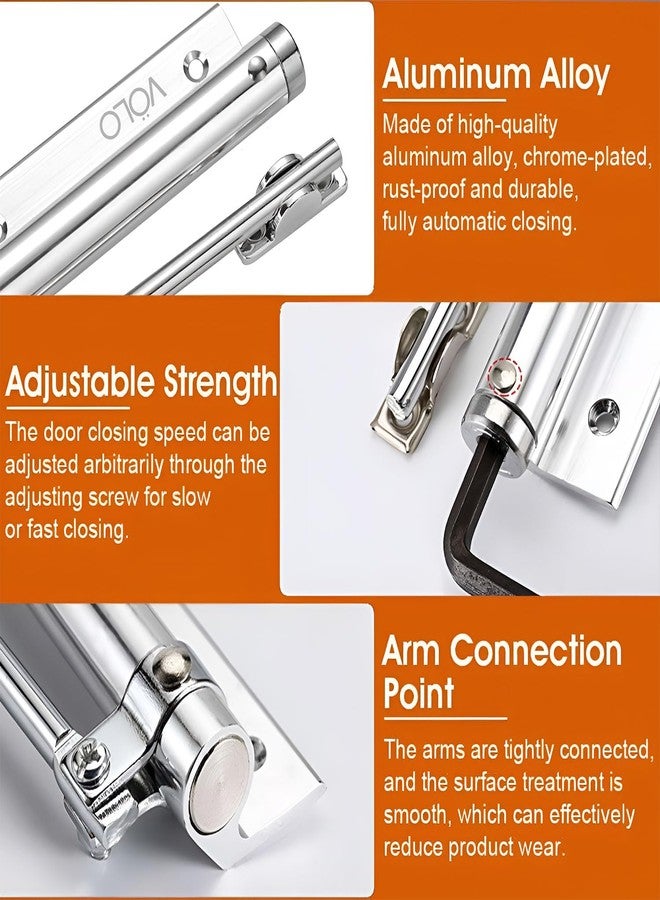 Volo Spring Door Closer for Residential/Commercial Purposes, for 35kg Light Weight PVC/Aluminium Doors, Converts Hinged Door to Automatic Self-Closing Door, Spring Door Closer (1) - Image 4